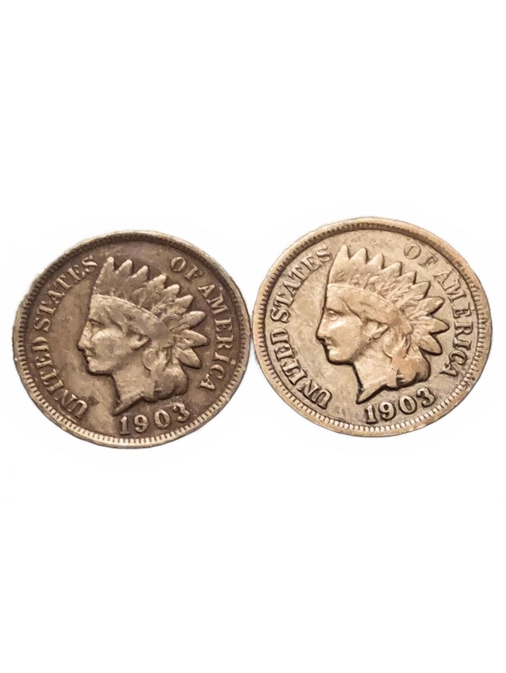 2-Lot 1903 Indian Head Pennies with real good condition #258